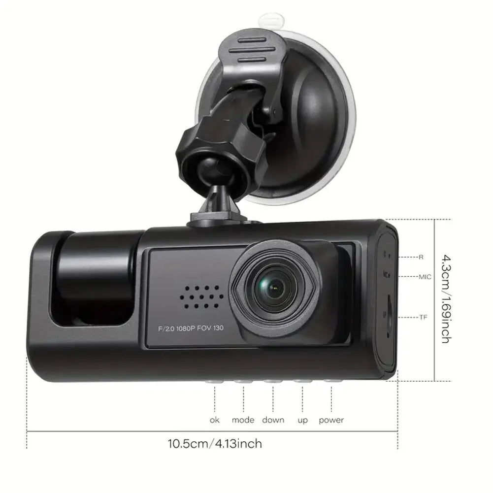 📹 Cámara DVR para Auto 2 Lentes Full HD 1080p